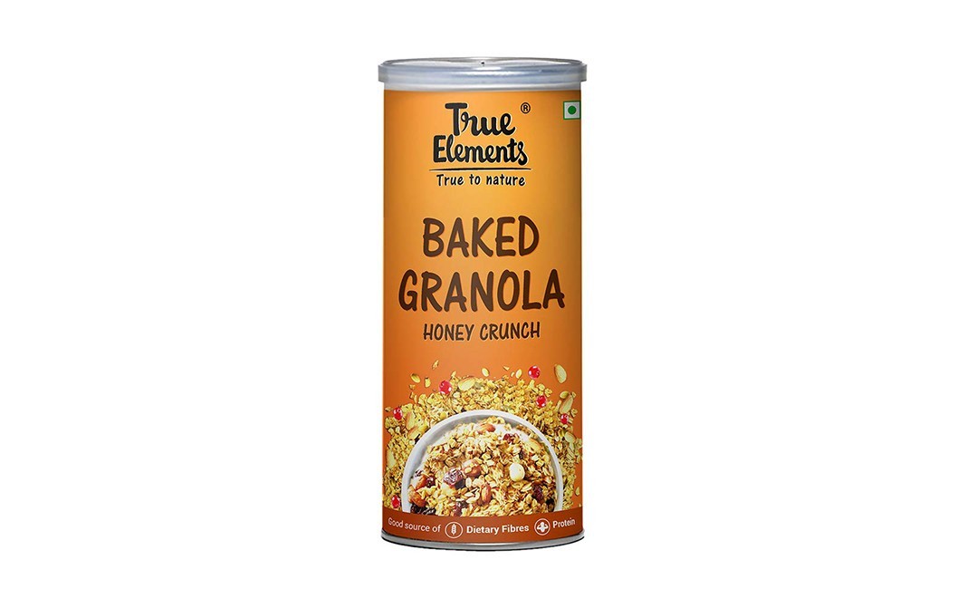 True Elements Baked Granola Honey Crunch   Plastic Jar  350 grams